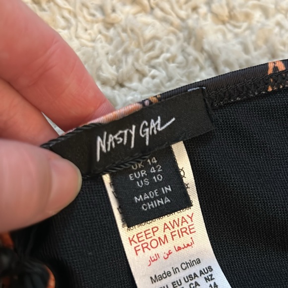 NWT Nasty Gal Paisley Beaded Triangle Bikini Set - Picture 5 of 9